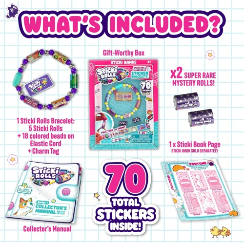 Sticki Rolls - Wearable Shareable Sticker Jewelry - Sticki Band Single Pack