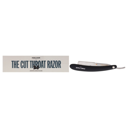The Cut Throat Razor by Men Rock for Men - 6 Pc Cut Throat Shavette, 5Pc Blades