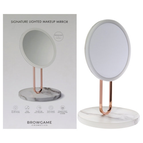 BROWGAME  Signature Lighted Makeup Mirror By for Women - 1 PC Mirror