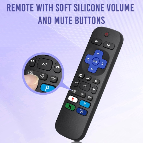 JANKE Replacement Remote for Roku TV - Streaming Buttons (TCL/Hisense/Sharp)