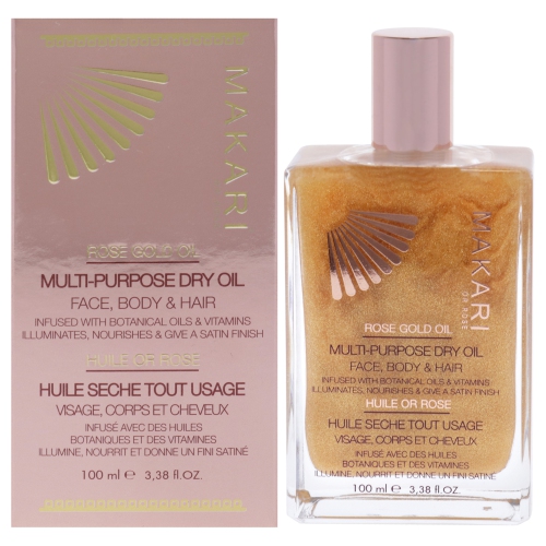 MAKARI  Rose Multi Purpose Dry Oil By for Women - 3.3 OZ Oil In Gold