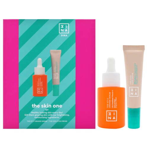 3INA  The Skin One Kit By for Women - 2 PC 1.01OZ The Vitamin C Eye Serum, 0.50OZ The Cool Eyes Cream