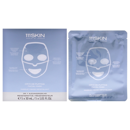 Cryo De-Puffing Facial Mask by 111Skin for Unisex - 5 Pc Mask
