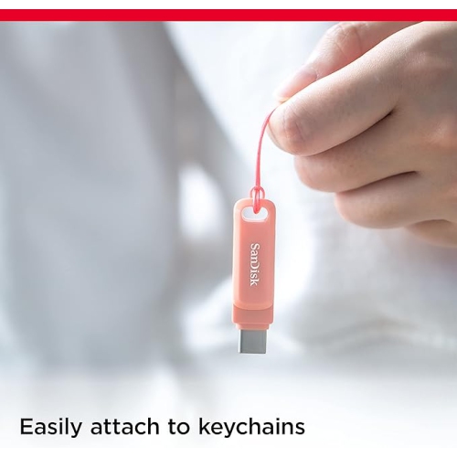 Clé USB-C Ultra Dual Drive Go 128&nbsp;Go de SanDisk, pêche - SDDDC3-128G-G46PC