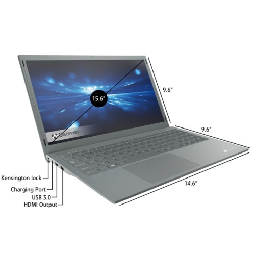 Gateway 15.6" FHD Pentium Silver N5030 4GB 128GB UHD Graphics 605 Windows 10 Charcoal Refurbished Good