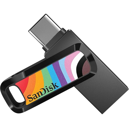 SanDisk 128GB Ultra Dual Drive Go USB Type-C Flash Drive, Rainbow Pride - SDDDC3-128G-GRNBW