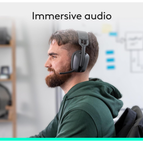 Logitech Zone Vibe 100 Lightweight Wireless Over-Ear Headphones with Noise-Canceling Microphone, Advanced Multipoint Bluetooth Headset, Mac/PC -