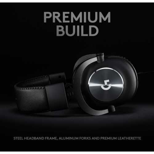 Refurbished - Logitech G PRO X Wired Gaming Headset (2nd Generation) with Blue VO!CE, DTS Headphone 7.1 and 50 mm PRO-G Drivers - Black (‎981-000817)