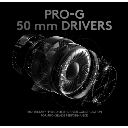 Refurbished - Logitech G PRO X Wired Gaming Headset (2nd Generation) with Blue VO!CE, DTS Headphone 7.1 and 50 mm PRO-G Drivers - Black (‎981-000817)