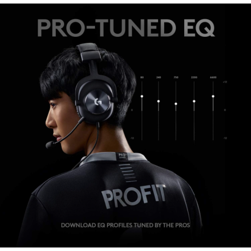 Refurbished - Logitech G PRO X Wired Gaming Headset (2nd Generation) with Blue VO!CE, DTS Headphone 7.1 and 50 mm PRO-G Drivers - Black (‎981-000817)