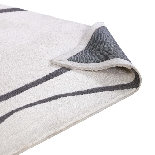 Modway Therese Abstract Swirl 5x8 Area Rug in Ivory and Charcoal