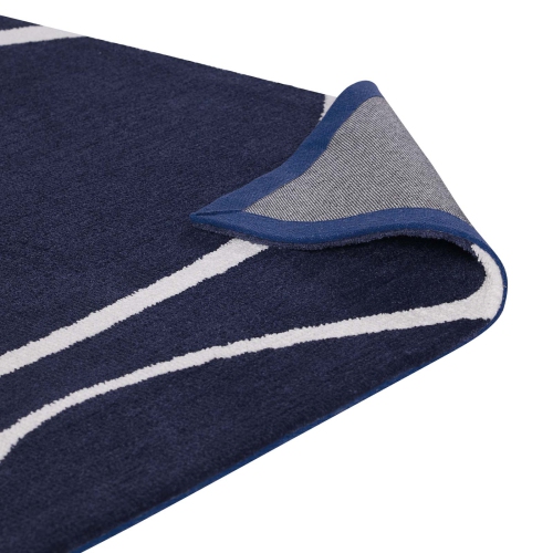 Modway Therese Abstract Swirl 5x8 Area Rug in Navy and Ivory