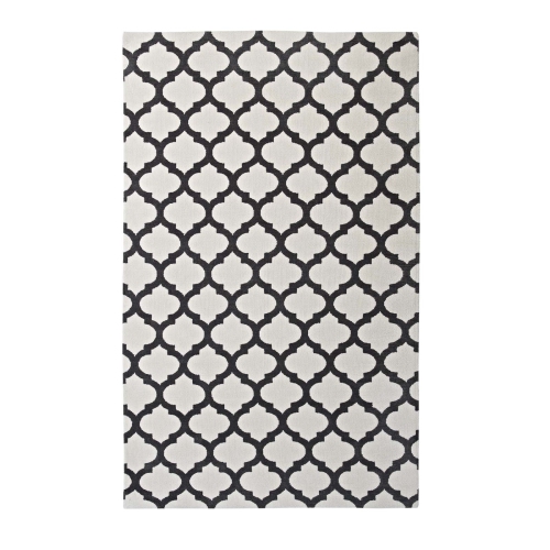 MODWAY  Lida Moroccan Trellis 8X10 Area Rug In Ivory And In Charcoal