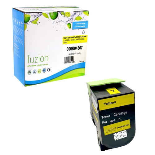 Fuzion Remanufactured Xerox 006R04367 Toner High Yield - Yellow- FREE SHIPPING