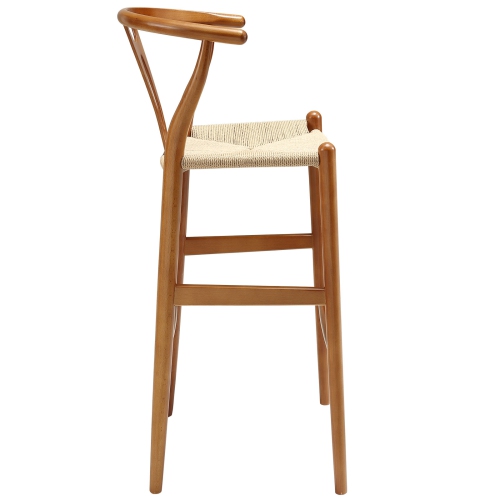 Modway Amish Wood Bar Stool in Walnut