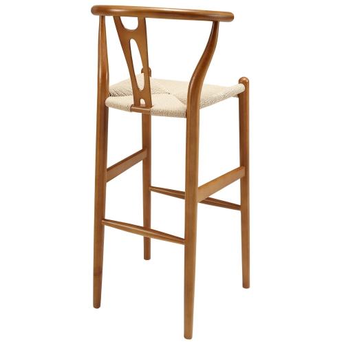 Modway Amish Wood Bar Stool in Walnut