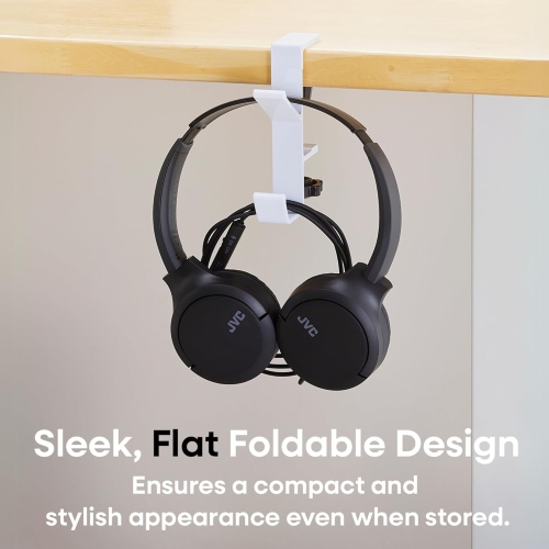 JVC - Wired USB-C Headphones with Microphone – Lightweight, Comfortable, Foldable, Black - HA-S33UC-B