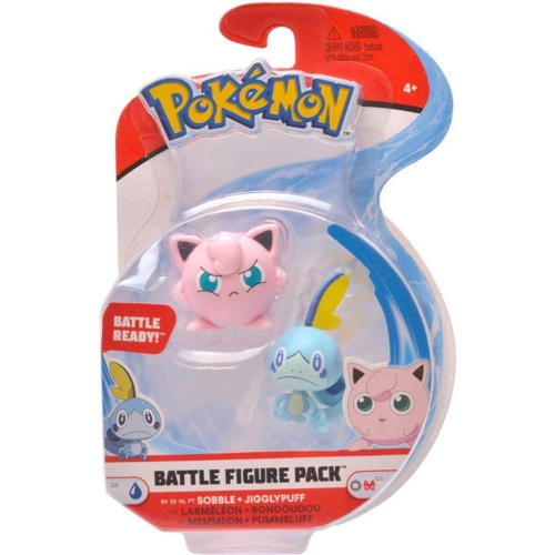 Ensemble de figurines d'action Battle de 2&nbsp;po de Pokémon - Jigglypuff et Sobble