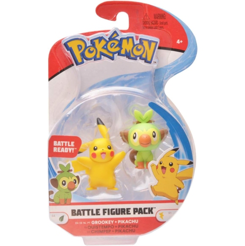 Ensemble de figurines d'action Battle de 2&nbsp;po de Pokémon - Pikachu et Grookey