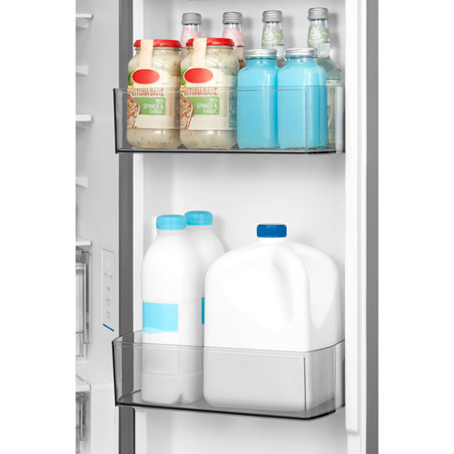 Réfrigérateur à deux portes de 22,6 pi³ 33 po avec distributeur de glaçons de Midea - Inox