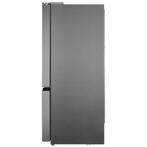 Réfrigérateur à deux portes de 22,6 pi³ 33 po avec distributeur de glaçons de Midea - Inox