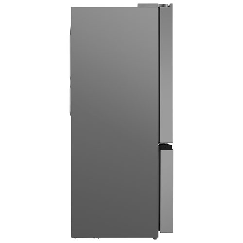 Réfrigérateur à deux portes de 22,6 pi³ 33 po avec distributeur de glaçons de Midea - Inox