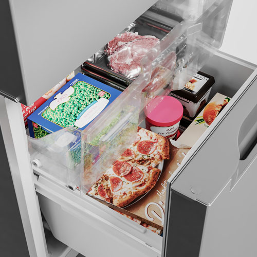 Midea 30" 18.7 Cu. Ft. Bottom Freezer Refrigerator with LED Lighting (MRB19B7AST) - Stainless Steel