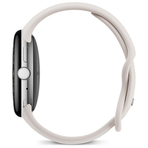 Google Pixel Watch 4 45mm Polished Silver Aluminum Case with Porcelain Active Band