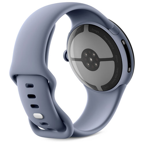 Montre Pixel Watch 4 45 mm de Google avec boîtier en aluminium pierre de lune satinée et bracelet sport pierre de lune