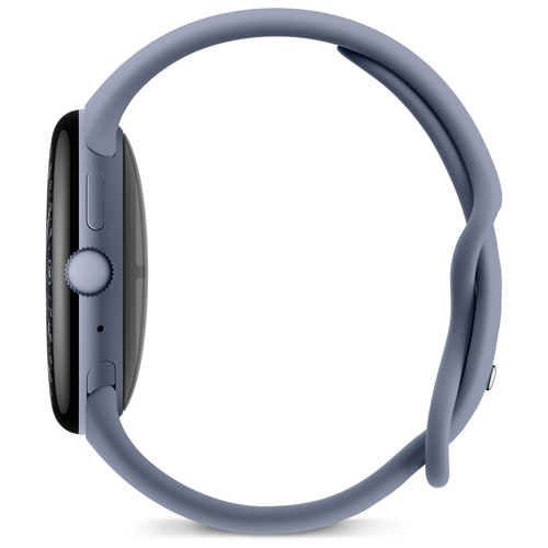 Montre Pixel Watch 4 45 mm de Google avec boîtier en aluminium pierre de lune satinée et bracelet sport pierre de lune