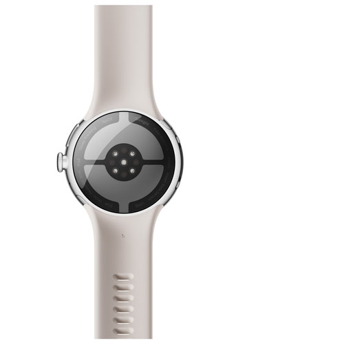 Google Pixel Watch 4 (Bluetooth) 41mm Polished Silver Aluminum Case with Porcelain Active Band
