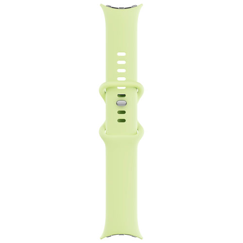 Montre Pixel Watch 4 41 mm de Google avec boîtier en aluminium champagne doré et bracelet sport citronnelle