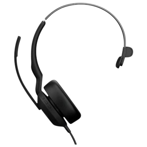 Jabra Evolve2 On-Ear Noise Cancelling Bluetooth Headset with Built-in Microphone - Black