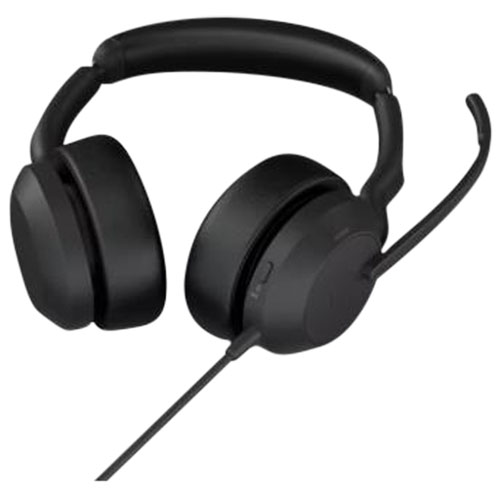 Casque d'écoute Bluetooth à suppression du bruit Evolve2 de Jabra avec microphone intégré - Noir