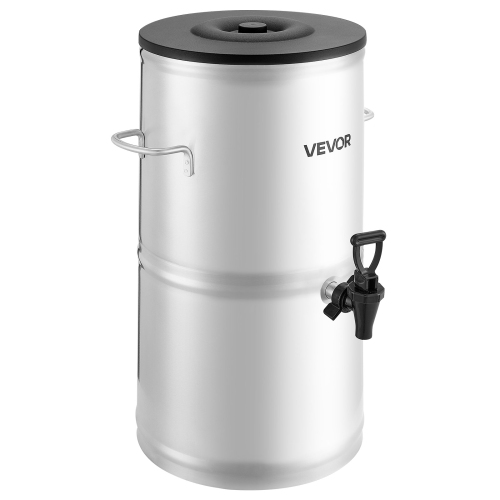 VEVOR 4 Gal/15L Ice Tea Dispenser, 304 Stainless Steel Beverage Dispenser with Spigot & Handle, Suitable for Hot and Cold Drinks, for Iced Tea Coffee