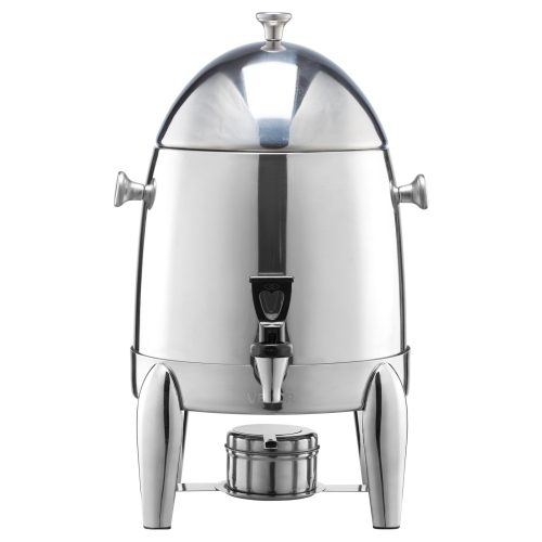 VEVOR 2.7 Gallon Stainless Steel Beverage Dispenser, Drink Dispenser with Alcohol Burner, Hot & Cold Drink Dispensers for Coffee Tea Hot Water, with
