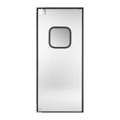 VEVOR 36"W x 84" HTraffic Swing Door, Single Panel, Stainless Steel Commercial Swinging Doors with Hardware & Accessories, Ideal for Residential Use,