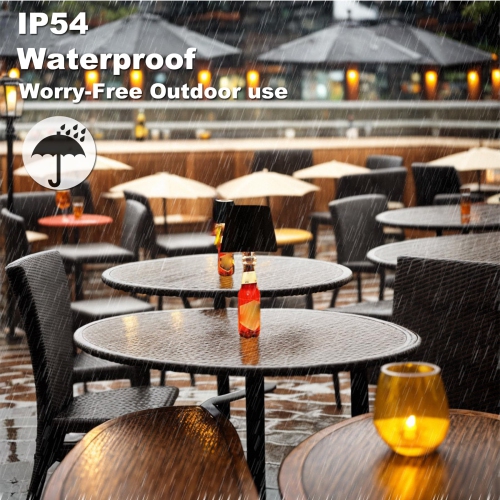 Lampe de bouteille sans fil 3 couleurs à gradation progressive, lampe de recharge sans fil, lampe tactile rechargeable extérieure pour le salon, le