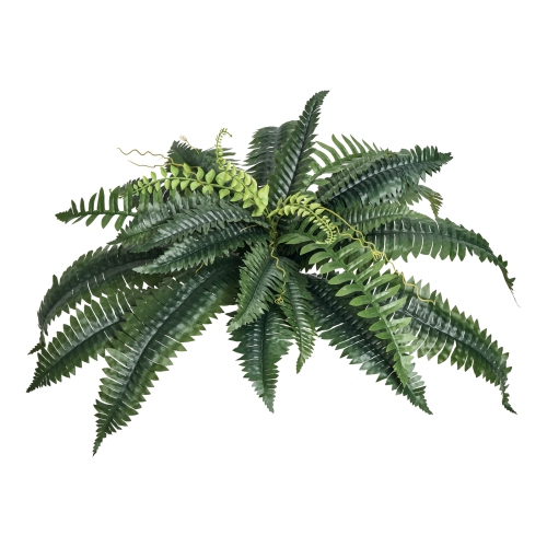 VEVOR 2 Pcs Artificial Ferns , Natural Spread Diameter 31-34 Inch, Large Hanging Artificial Boston Ferns, Fake Plant Wall Decor with 30 Branches,