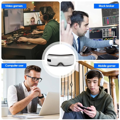 Electric Eye Massager Smart Vibration Hot Compress Relieves Fatigue And Dark Circles Eye Mask With Bluetooth Eye Care Instrument