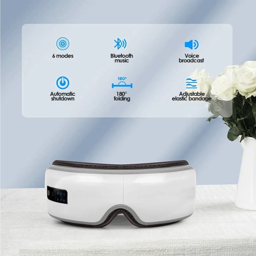 Electric Eye Massager Smart Vibration Hot Compress Relieves Fatigue And Dark Circles Eye Mask With Bluetooth Eye Care Instrument