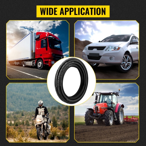 VEVOR 3/4 inch x 50 ft Hydraulic Hose, Coiled Hydraulic Hose 3120 PSI, Rubber Hose with 2 High-Tensile Steel Wire Braid, Bulk Hydraulic Hose