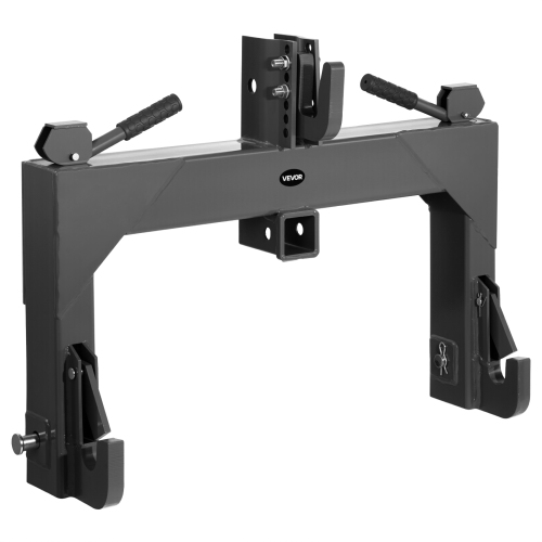 VEVOR 3-Point Quick Hitch with 2 in Receiver, 3000Lbs Lift Capacity, 3-Pt Hitch with 5 Level Adjustable Bolt, Fits Category 1 & 2 Tractor, Heavy Duty