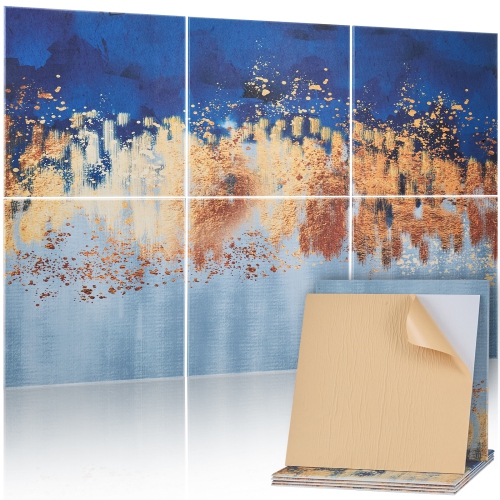 VEVOR  6 Pack Art Acoustic Panels, 70.87X47.24X0.4In Soundproof Wall Tiles, Self Adhesive Decorative Sound Dampening Absorbing Boards for Home