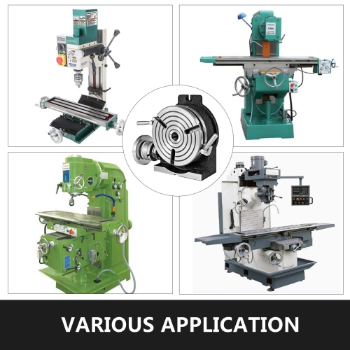 VEVOR 8 Inch/200 MM Rotary Table, Horizontal Vertical Rotary Table, 3-Slot Rotary Table for Milling Machine, MT-3 Rotary Table for Milling, 360