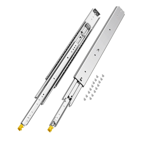 VEVOR  1 Pair Full Extension Drawer Slides 18 20 22 28 30 32 36 38 40 44 48 52 56 60 In, 500Lbs Capacity Locking Drawer Slides, Ball Bearing w Lock