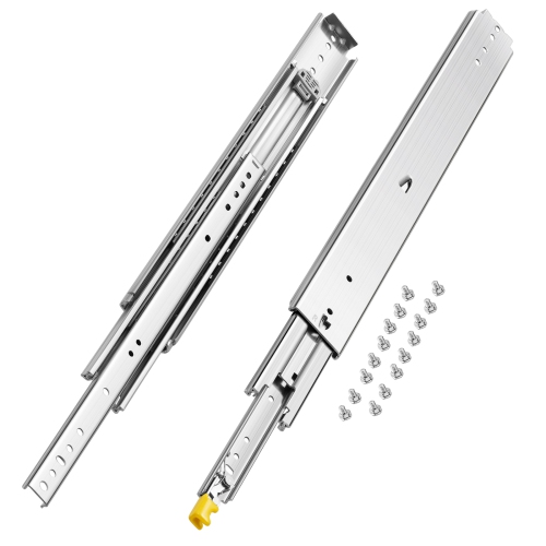 VEVOR 2-Set Drawer Rails, Sizes Ranging from 16 to 60 inches, 500 lbs Weight Limit, Locking Mechanism Included, Ball Bearing Side Mount Drawer Slide
