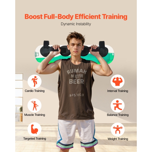 VEVOR 50 lbs Water Weights Aqua Bag, Large Aqua Bags for Workout, Adjustable Portable Stability Fitness & Full Body Exercise Equipment, for Strength