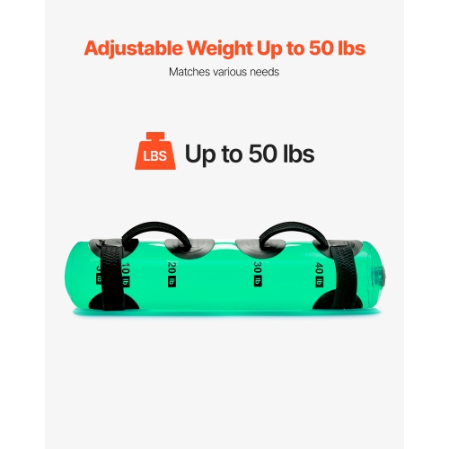 VEVOR 50 lbs Water Weights Aqua Bag, Large Aqua Bags for Workout, Adjustable Portable Stability Fitness & Full Body Exercise Equipment, for Strength