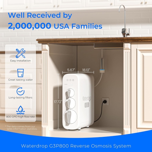 Waterdrop G3P800 Reverse Osmosis System Extra WD-G3-N1CF Water Filter